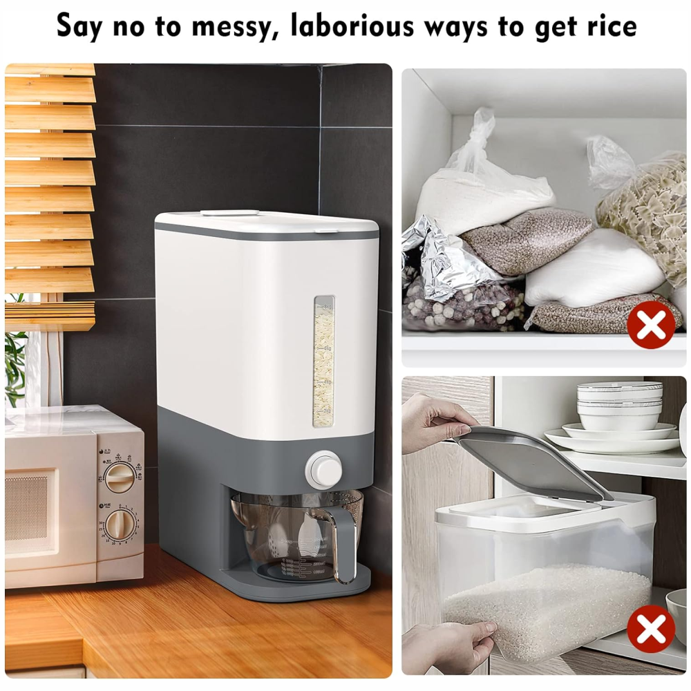 Dispensador Para Granos Y Frutos Secos 25 Libras Capacidad