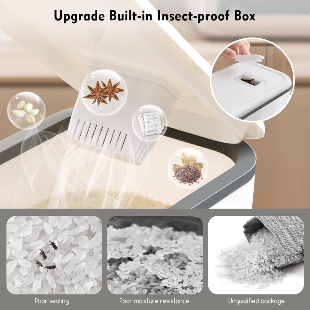 Dispensador Para Granos Y Frutos Secos 25 Libras Capacidad