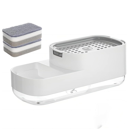 Dispensador De Jabon Liquido Lavaplatos Con Esponja 2 En 1