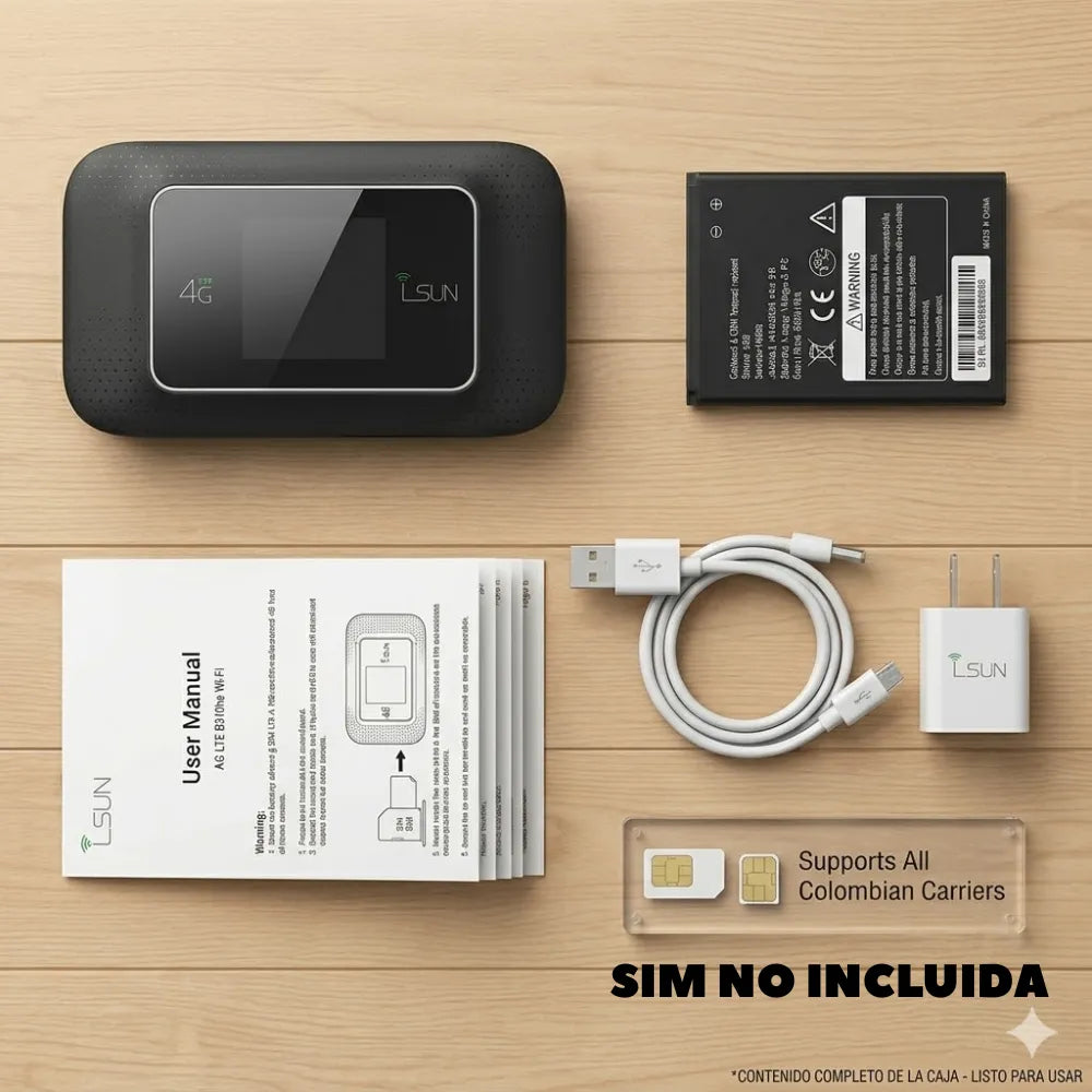 Módem Portatil Mifi Wifi Sim Conexion Rapida 4g Recargable