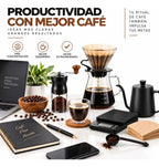 Kit Café Portátil Molino Manual Goteo Cuello Cisne 600ml