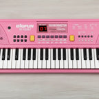 Piano Organeta Musical Para Niños 61 Teclas Bigfun Microfono rosado