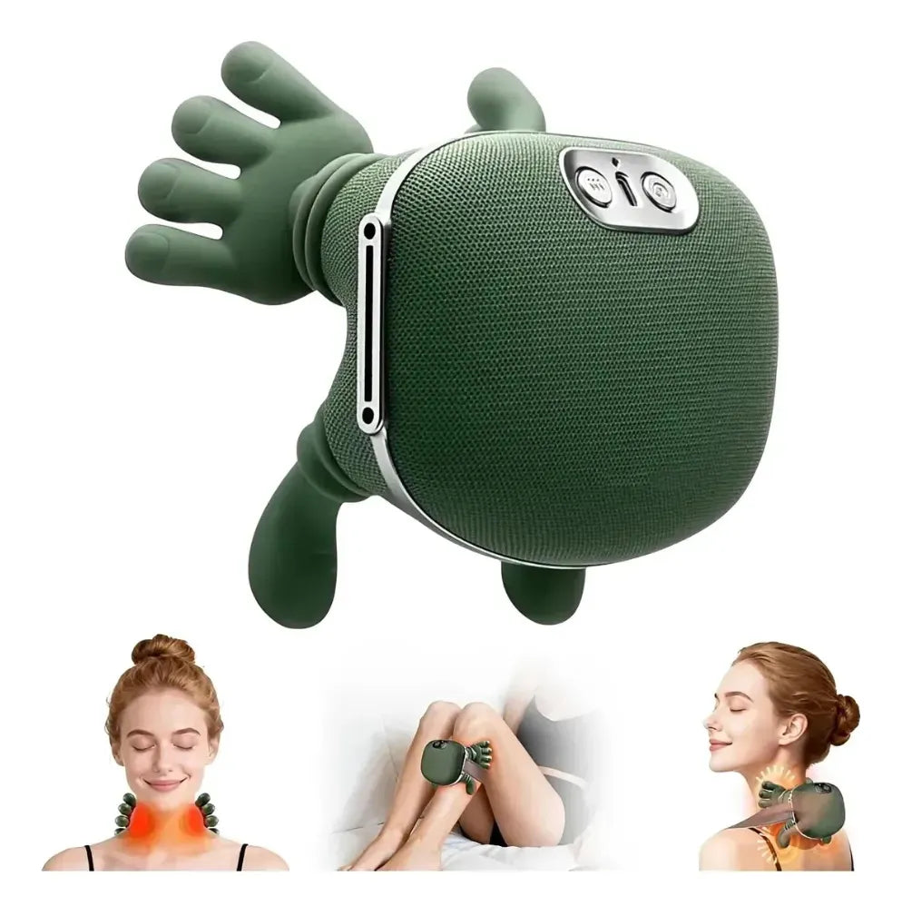 Masajeador Hombros Cuello Calor Terapia Ajustable Tipo Mano