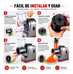 Molino Rallador Electrico Queso Verduras Vegetales 5 En 1