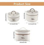 Lonchera Acero Inoxidable 4 Recipientes Estuche Premium