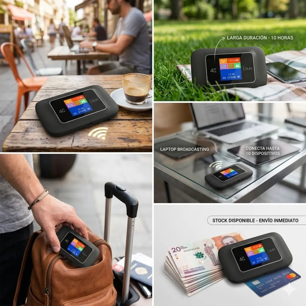 Módem Portatil Mifi Wifi Sim Conexion Rapida 4g Recargable