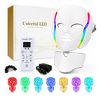 Máscara Led Facial Hyiear 7 Colores Rejuvenecimiento 192 Led