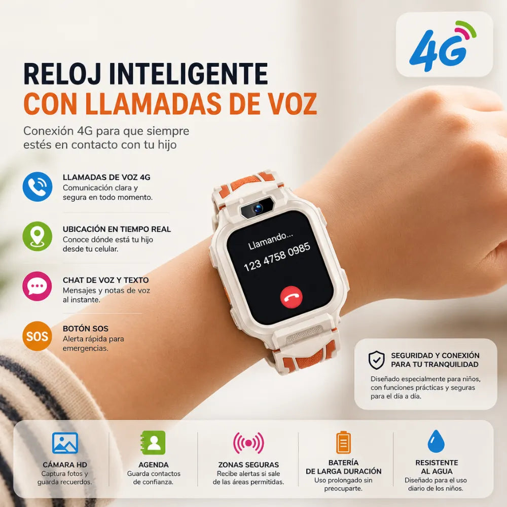 Reloj Gps Niños Localizador Camara Video Llamadas Dual Pulso