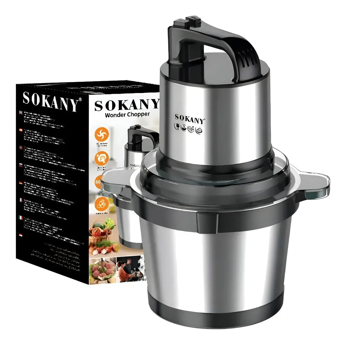 Picador Molinillo Eléctrico Carne 800w 4l Acero Inoxidable