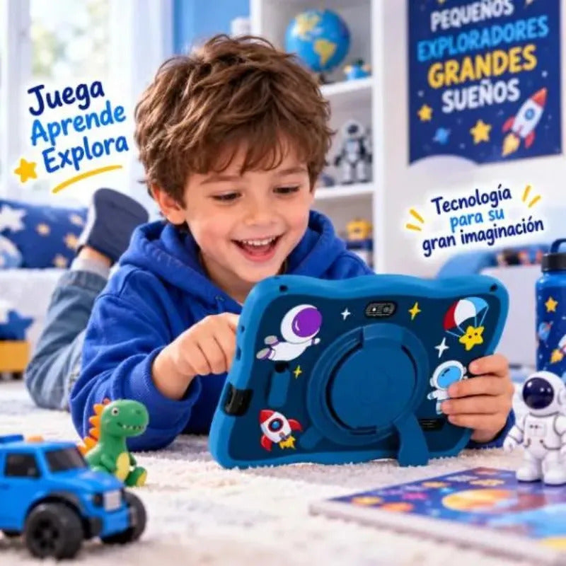 Tablet Niños Educativa Funda Protector Soporte 128gb 4gb
