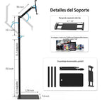 Soporte Trípode iPad Table Celular Ajustable 12 Pulgadas Portátil