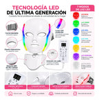 Máscara Led Facial Hyiear 7 Colores Rejuvenecimiento 192 Led