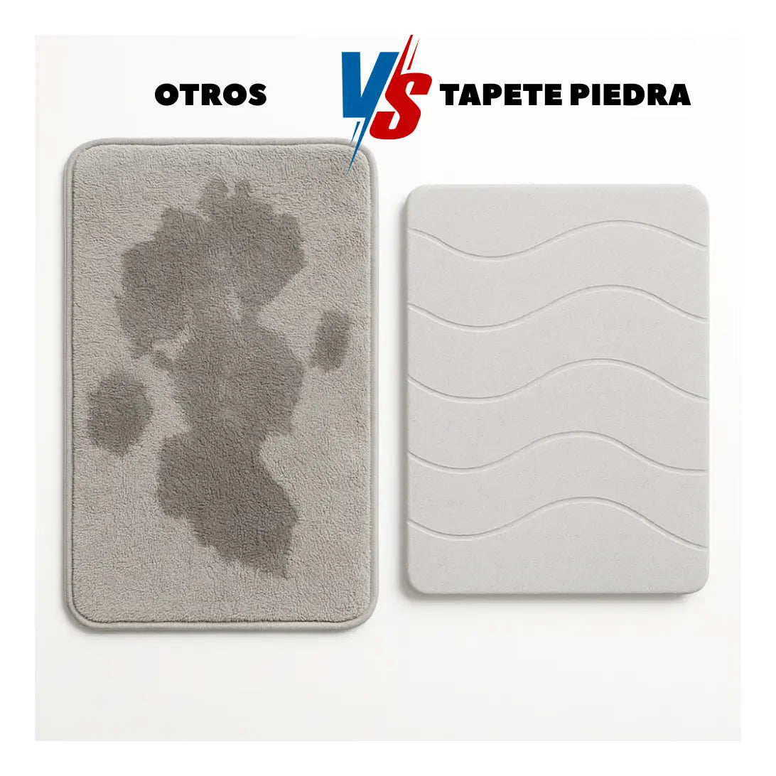 Tapete Baño Piedra Natural Absorbente Antideslizante 60x40cm