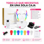 Máscara Led Facial Hyiear 7 Colores Rejuvenecimiento 192 Led