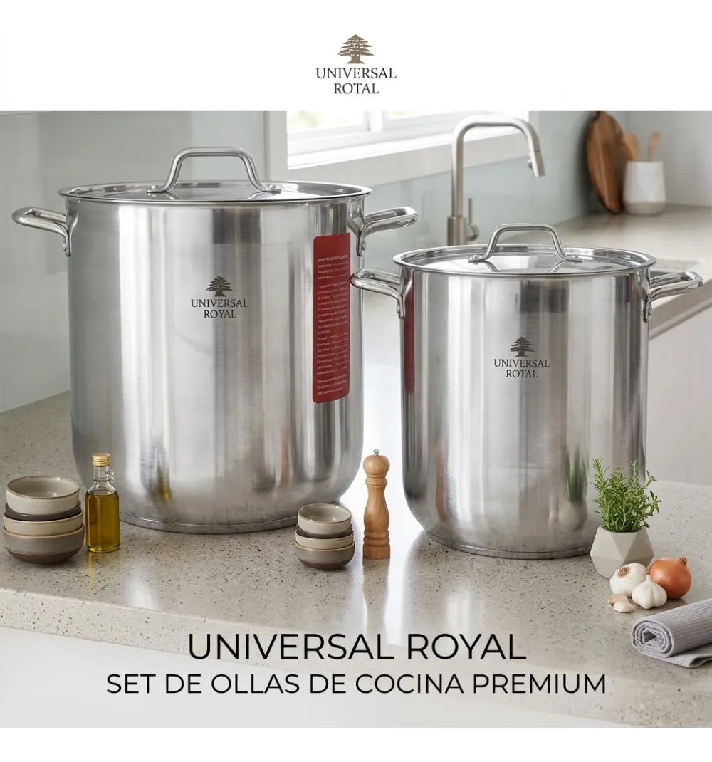 Set Ollas Soperas Acero Quirurgico 20.5 Litros 16.5 Litros