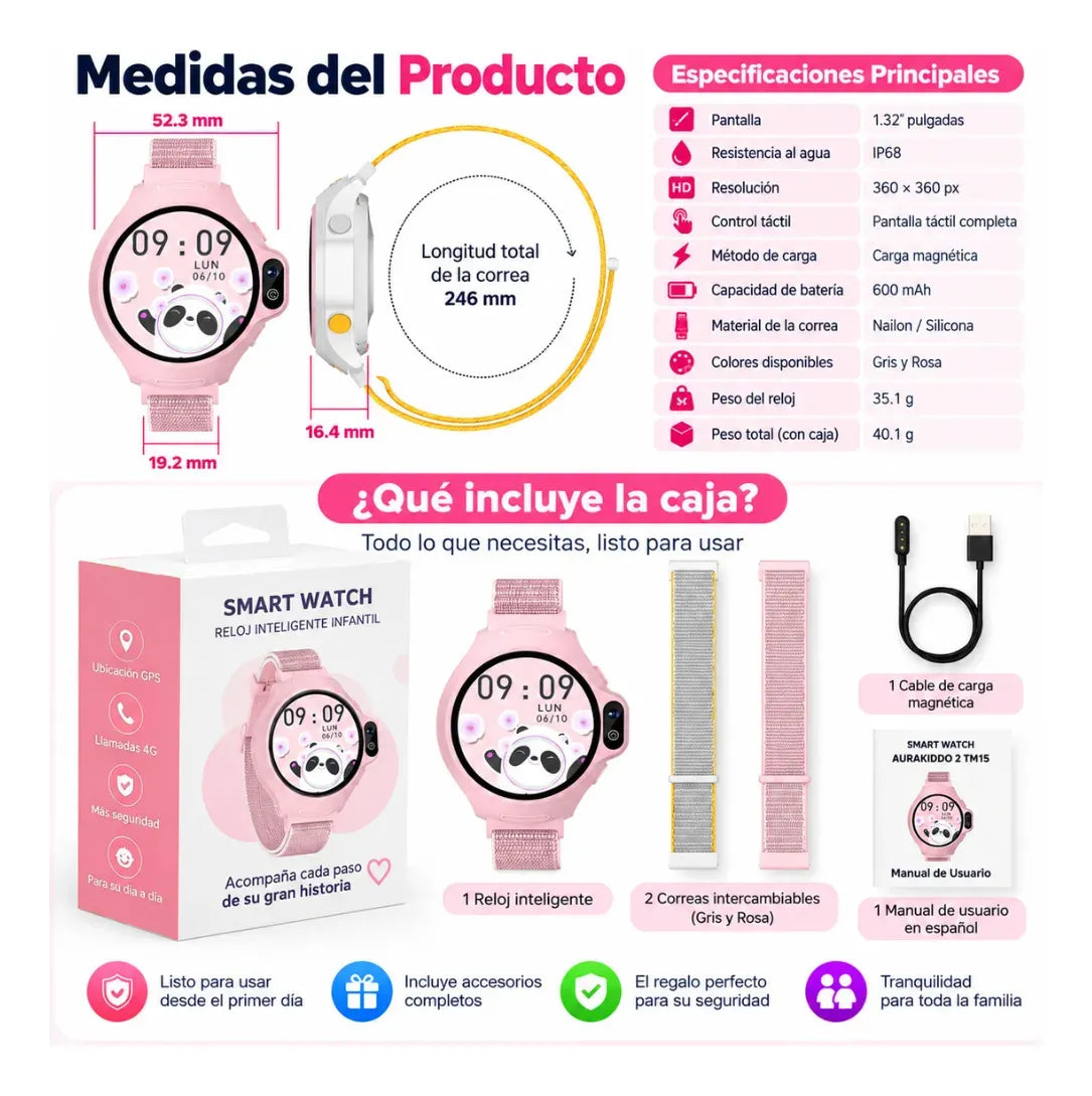 Reloj Gps Niños Localizador 4g Camara Video Llamadas