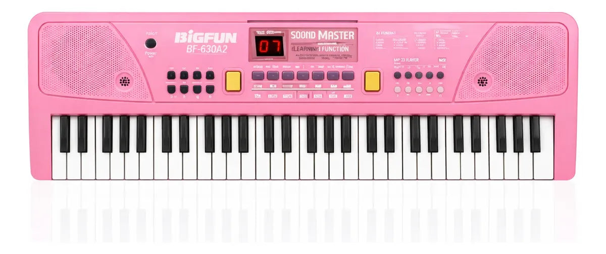 Piano Organeta Musical Para Niños 61 Teclas Bigfun Microfono rosado