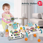 Caminador 3 en 1 en configuración de andador y mesa de actividades