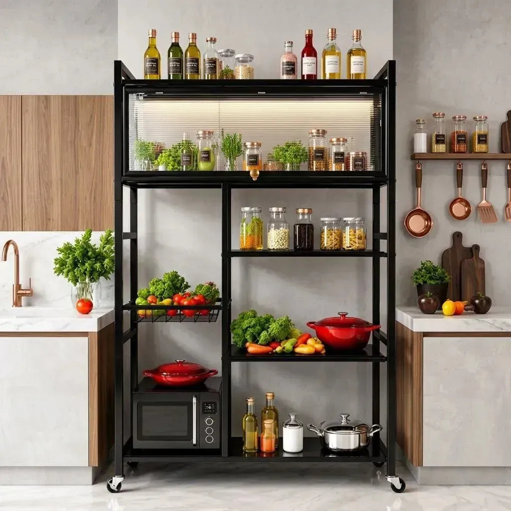 Carrito Organizador Estante Cocina Gabinete Platero 5 En 1