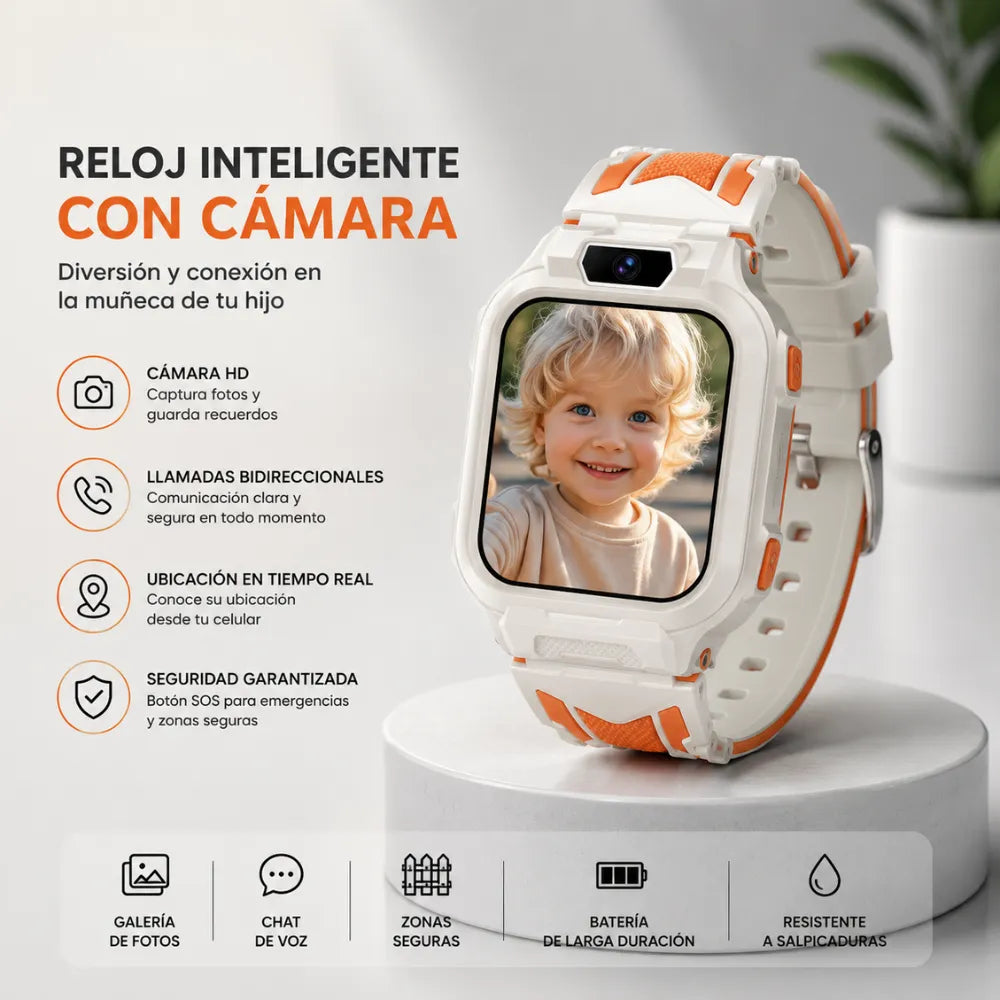 Reloj Gps Niños Localizador Camara Video Llamadas Dual Pulso