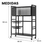 Carrito Organizador Estante Cocina Gabinete Platero 5 En 1
