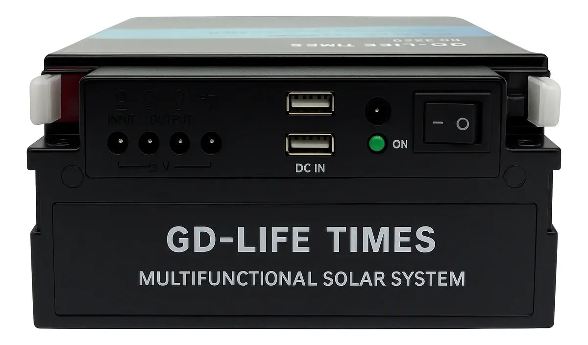 Bateria Recargable Portatil Con 4 Bombillos Panel Solar 12v