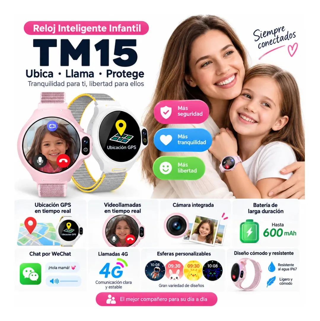 Reloj Gps Niños Localizador 4g Camara Video Llamadas