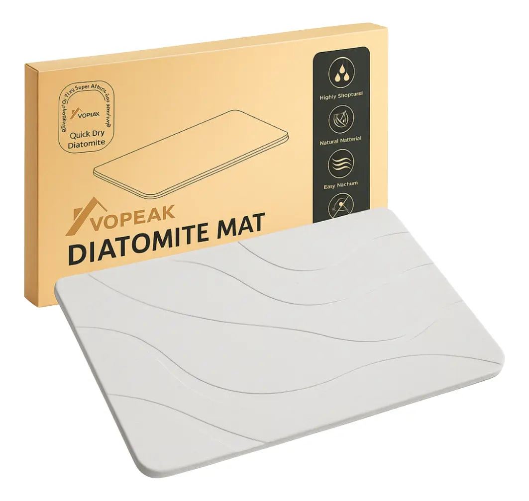 Tapete Baño Piedra Natural Absorbente Antideslizante 60x40cm
