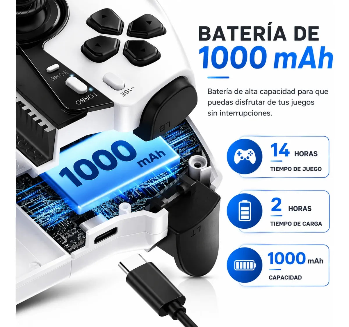 Control Gamer Bluetooth Hall Effect Mecanico Celular Pc