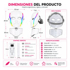 Máscara Led Facial Hyiear 7 Colores Rejuvenecimiento 192 Led