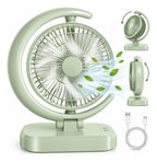 Ventilador Portátil Recargable Usb Lampara Led Velocidades 3