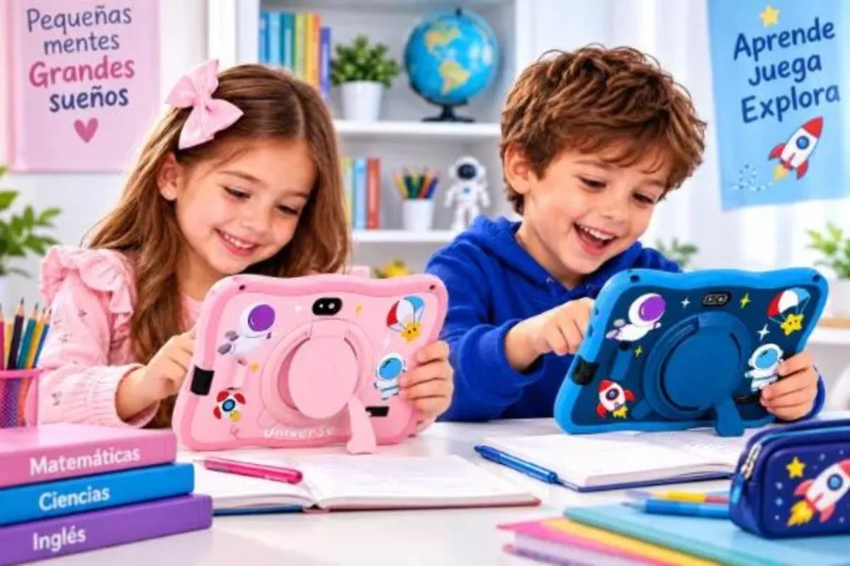 Tablet Niños Educativa Funda Protector Soporte 128gb 4gb