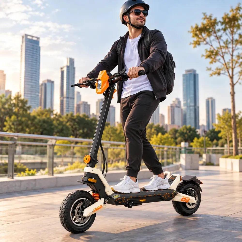Scooter Eléctrico Urbano Todo Terreno Con Suspensión 800w X2