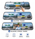 Espejo Retrovisor 3 Camaras Interior Exterior Tactil 1080p