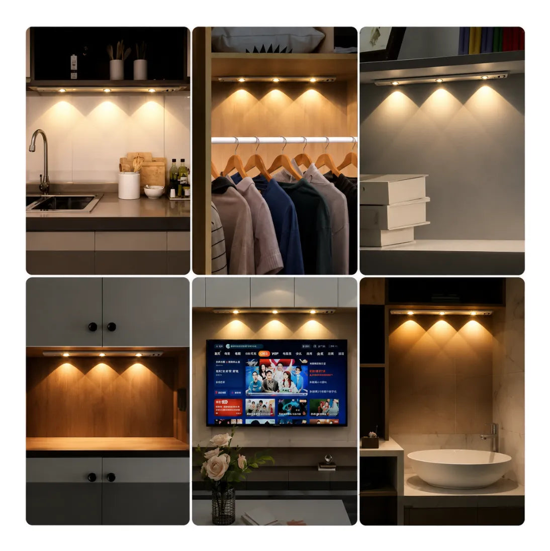 Aplique Lampara Led Sensor Barra Luz Recargable 40cm 3 Tonos