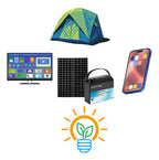 Bateria Recargable Portatil Con 3 Bombillos Panel Solar 12v GD-12230