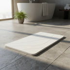 Tapete Baño Piedra Natural Absorbente Antideslizante 60x40cm