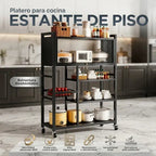 Carrito Organizador Estante Cocina Gabinete Platero 5 En 1