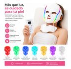 Máscara Led Facial Hyiear 7 Colores Rejuvenecimiento 192 Led