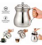 Olleta Jarra Acero Quirúrgico T304 2 Litros Multiusos Tapa