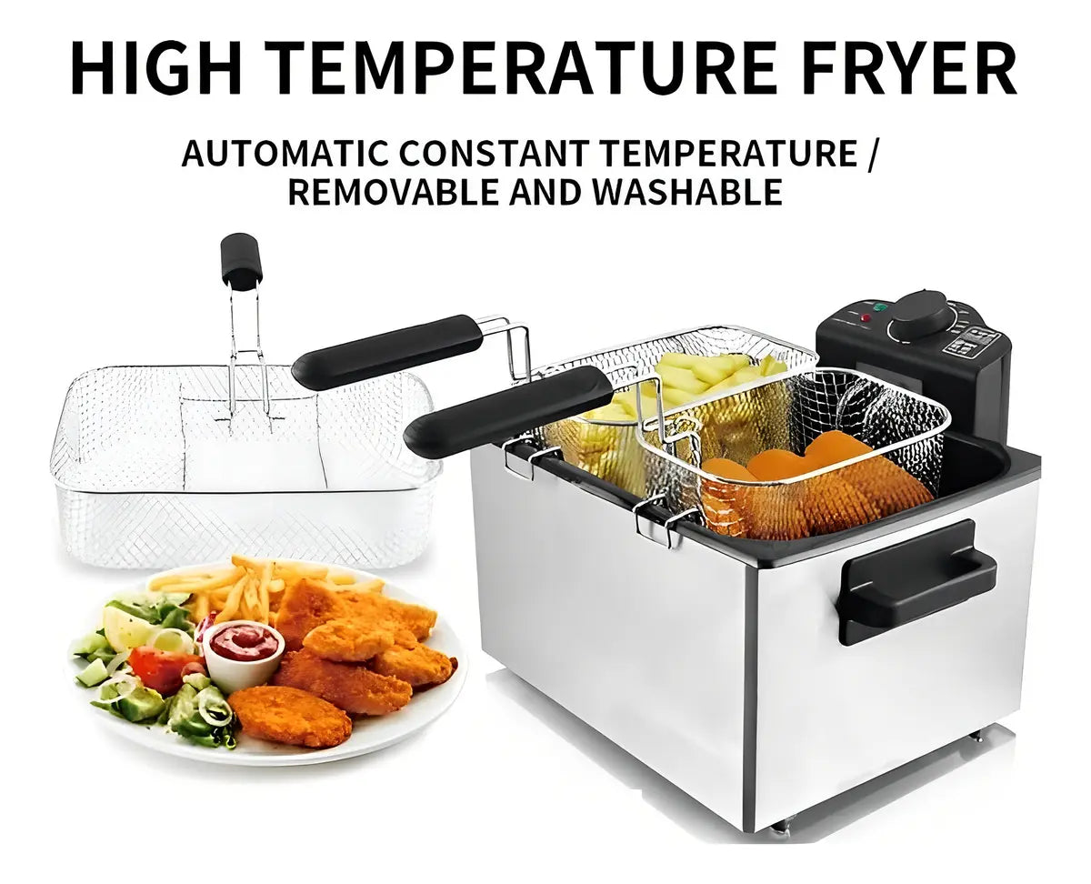Freidora De Aceite Sokany 2 Cestas Eléctrica 1200W