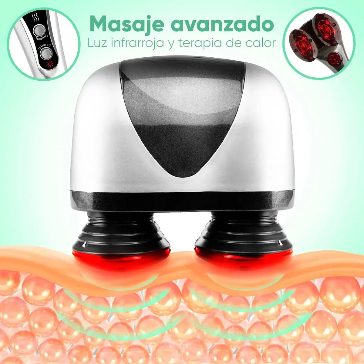 Masajeador Corporal Térmico De Doble Cabeza Con Infrarrojo
