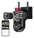 Camara Wifi Exterior Tres Lentes Alexa Visión 360 Con Sirena