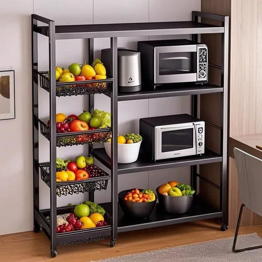Organizador Mueble Carrito Cocina Hogar Elegante 80cm Acero