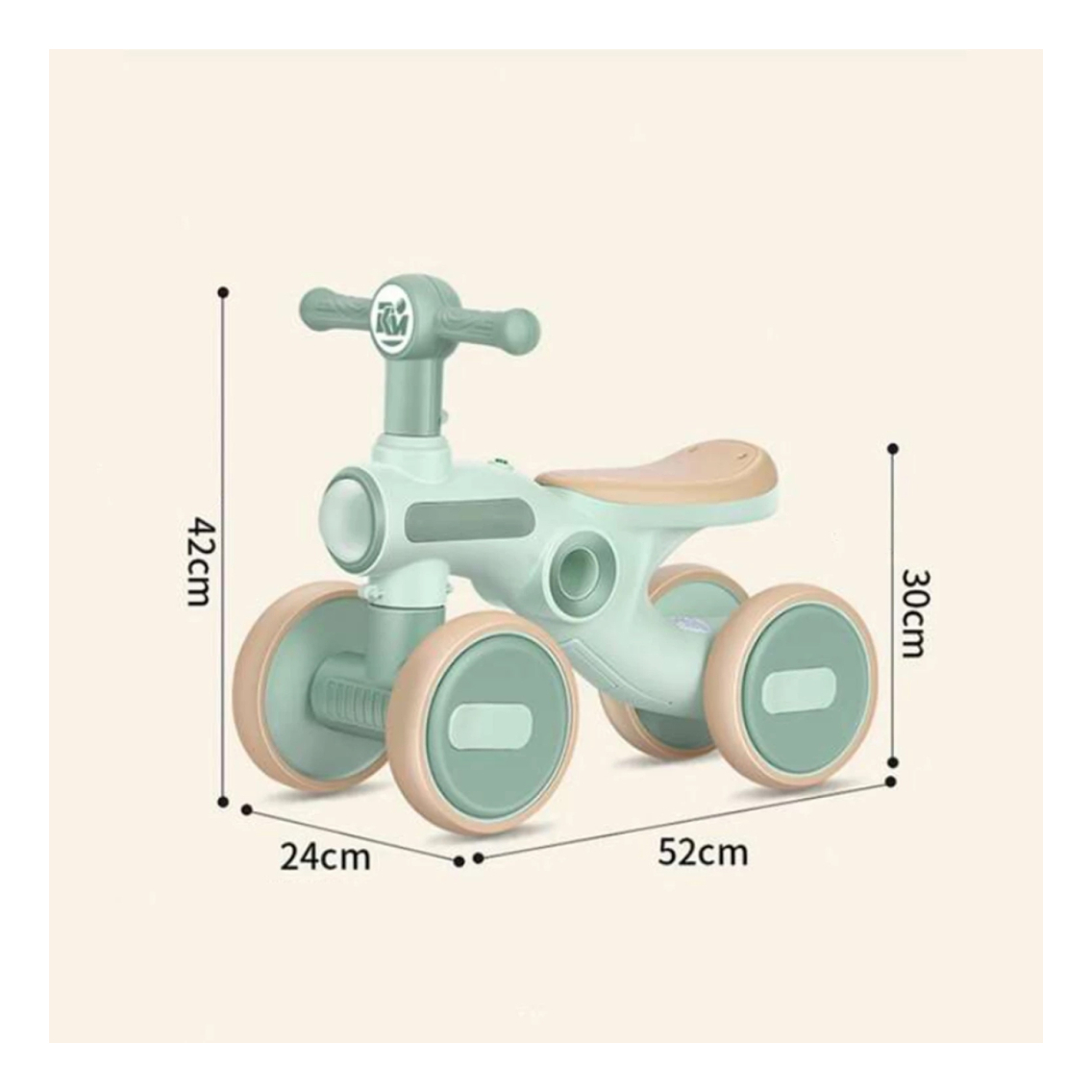 Triciclo Paseador Bebes Niños 4 Ruedas Luces Led Musical