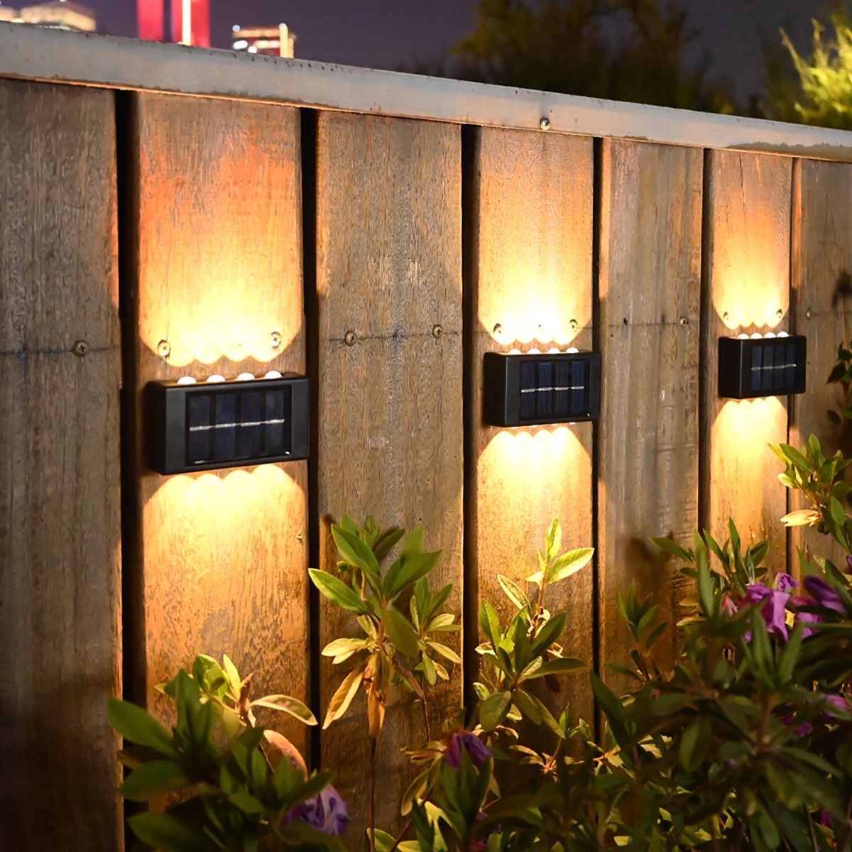 Aplique Fachada Lámpara Luz Solar Led Pared Jardín ExteriorAplique