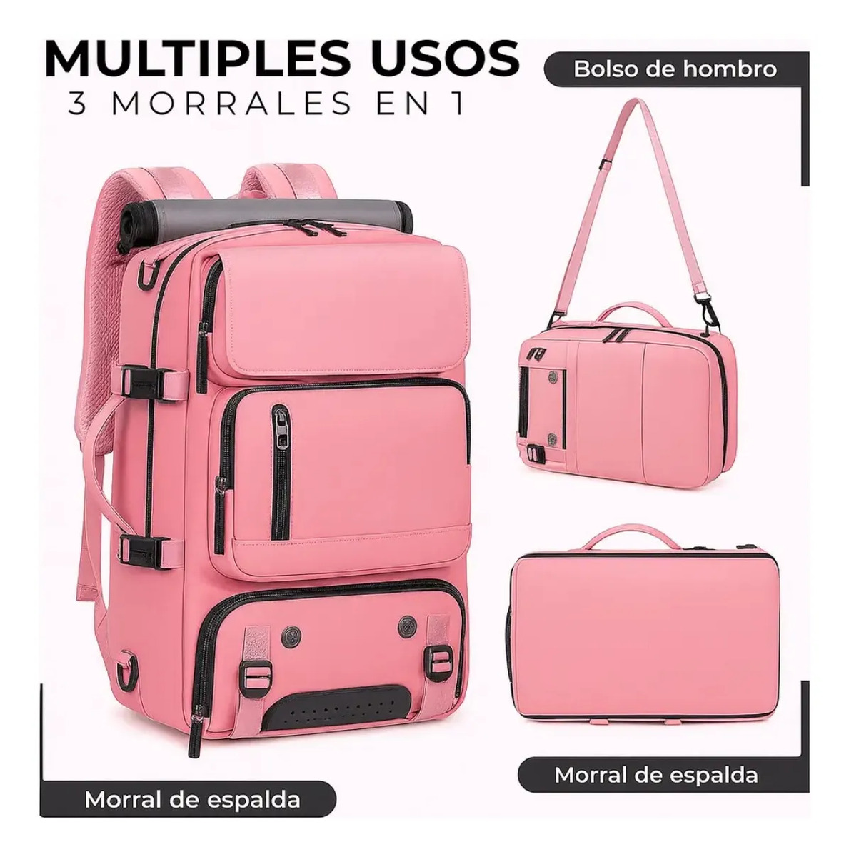 Mochila Bolso Maleta Multifuncional Viajero Impermeable Premium
