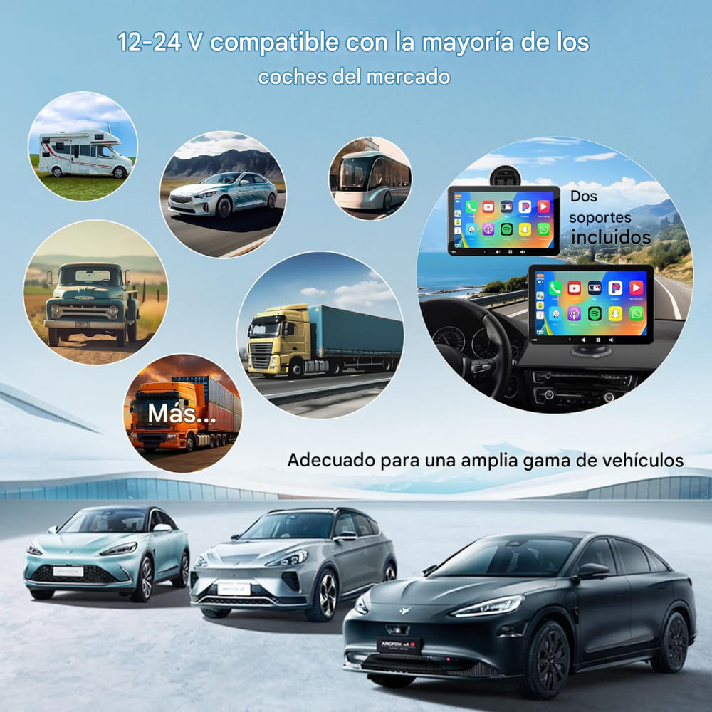 Pantalla Táctil Carro Apple Car Play Android Auto Wifi Bt