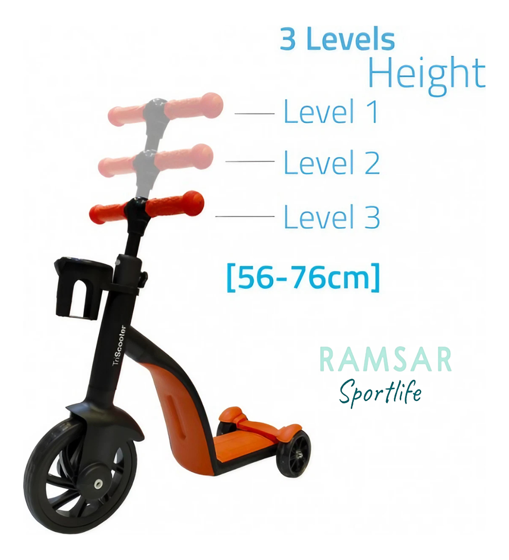 Triciclo 3 En 1 Pedales Monopatin Bicicleta Equilibrio Niños
