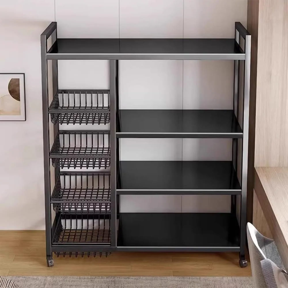Organizador Mueble Carrito Cocina Hogar Elegante 80cm Acero